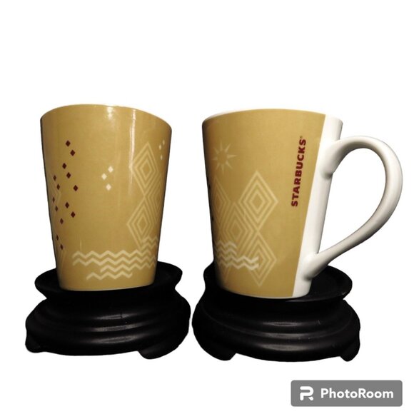 Starbucks x2 Tall Collector Coffee Tea Mugs 13 oz 2013 - Picture 1 of 7